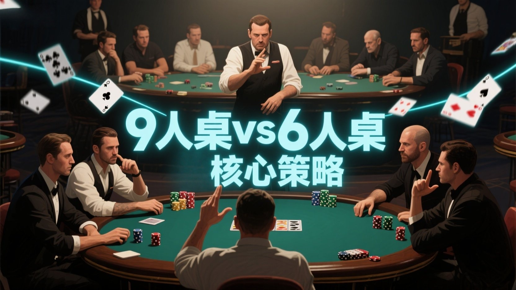 德州扑克9人桌 vs 6人桌：职业牌手秘而不宣的3大核心策略转换！