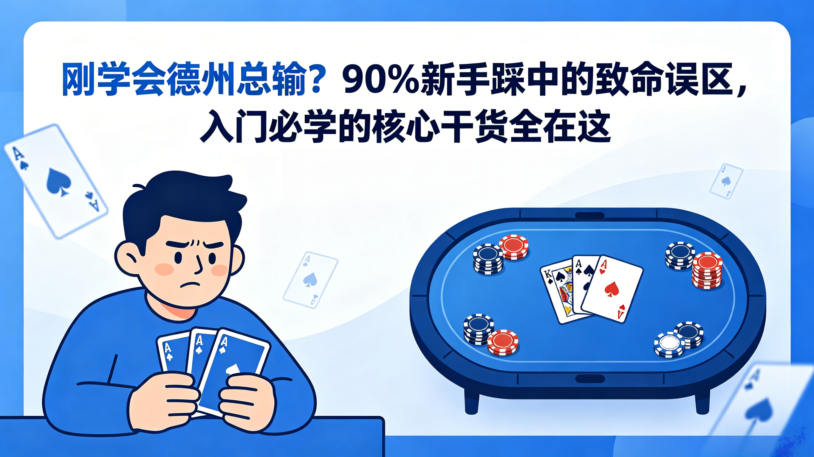 刚学会德州扑克的新手，有哪些致命误区？最应该学的是什么？